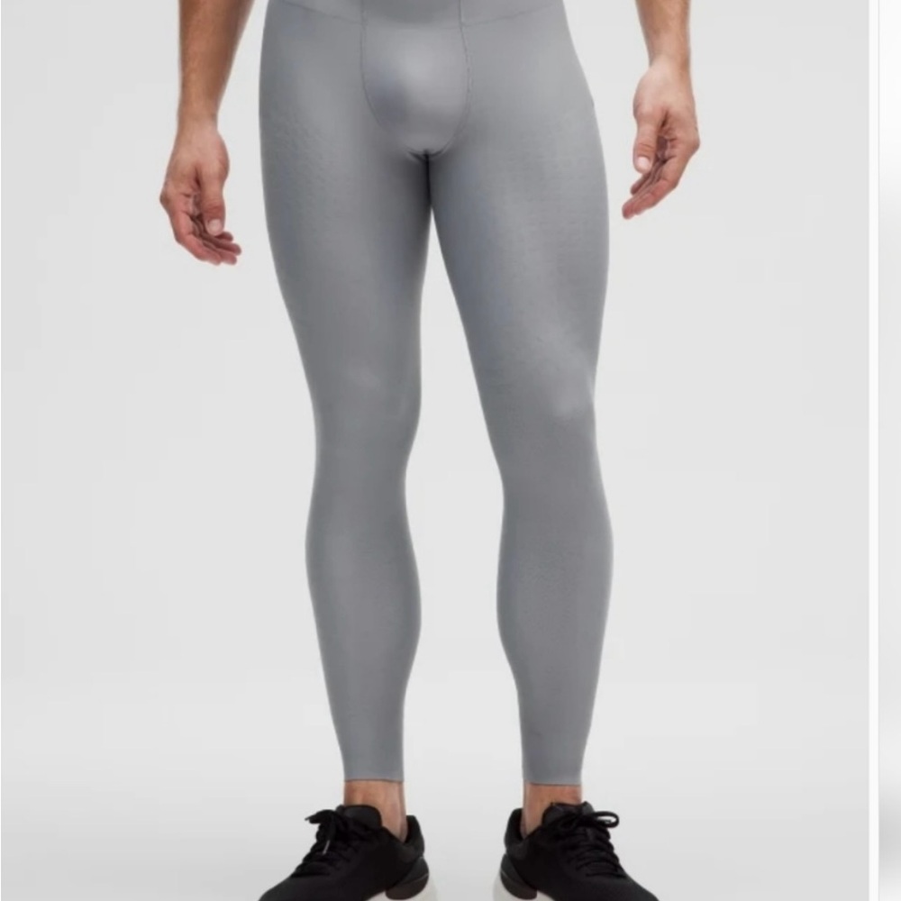 Lululemon SenseKnit Light Gray Running Tights L
